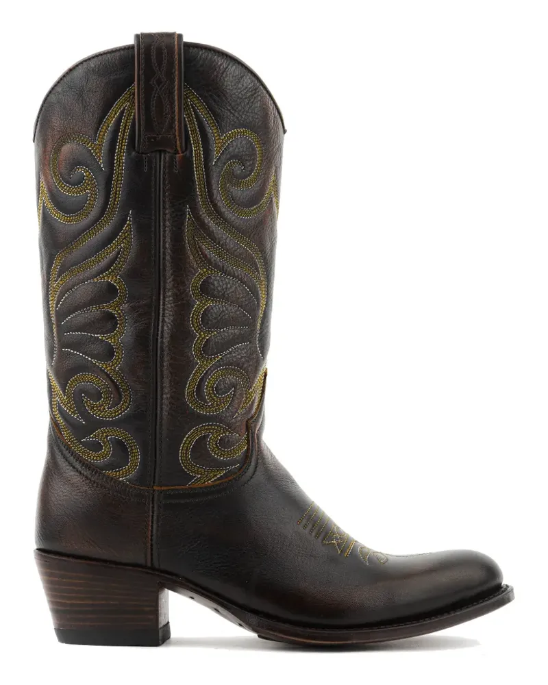 Paul Warmer Cowboystiefel aus Leder - Braun Braun