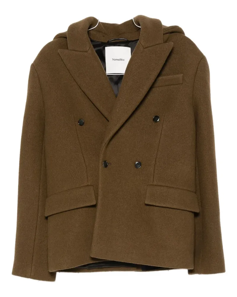 Nanushka Doppelreihiger Mantel - Braun Braun