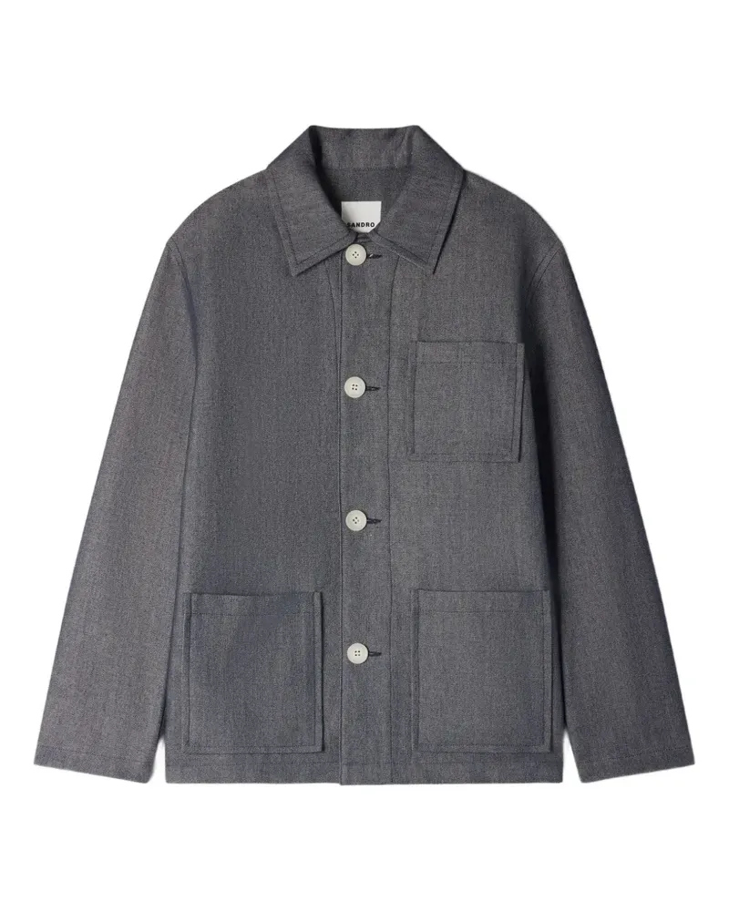 Sandro Hemdjacke mit Taschen - Grau Grau