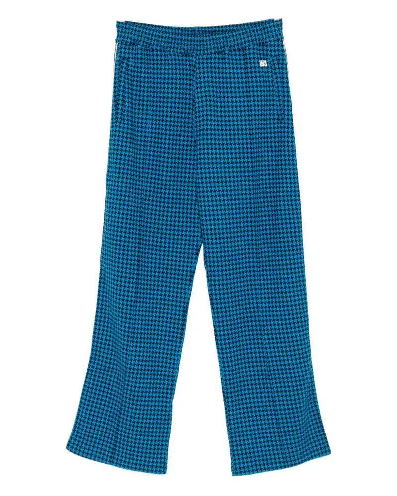 Wales Bonner houndstooth track trousers - Blau Blau