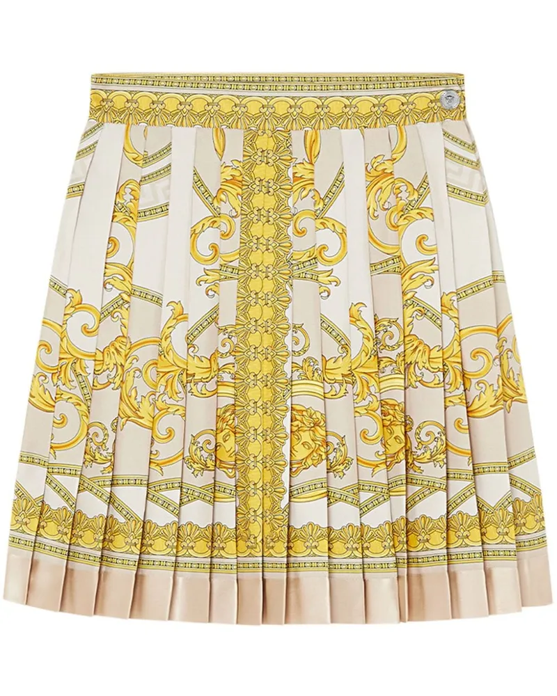 Versace La Coupe des Dieux Seidenrock mit Falten - Nude Nude