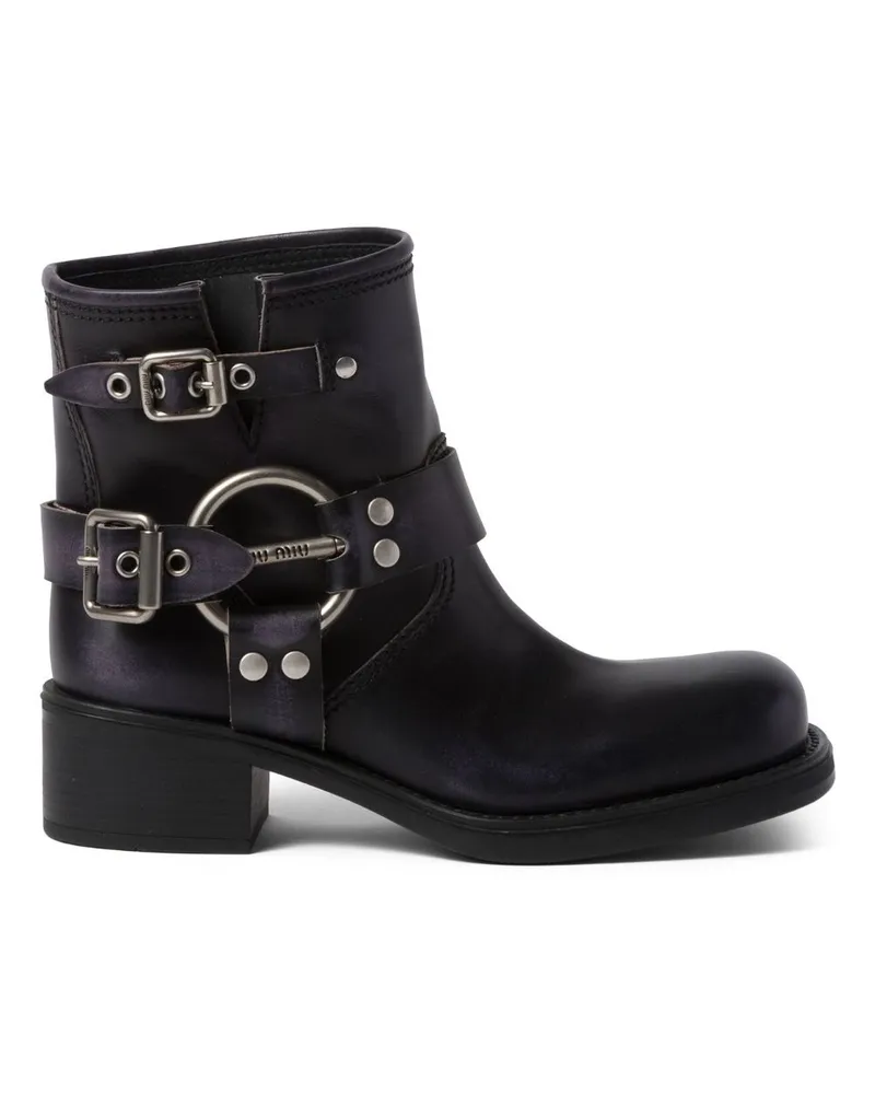 Miu Miu Stiefeletten im Vintage-Look - Schwarz Schwarz