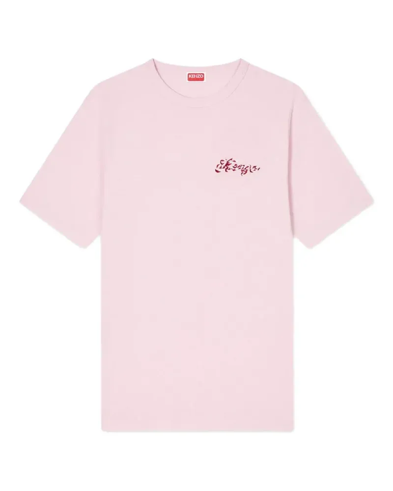 Kenzo T-Shirt mit Logo-Stickerei - Rosa Rosa