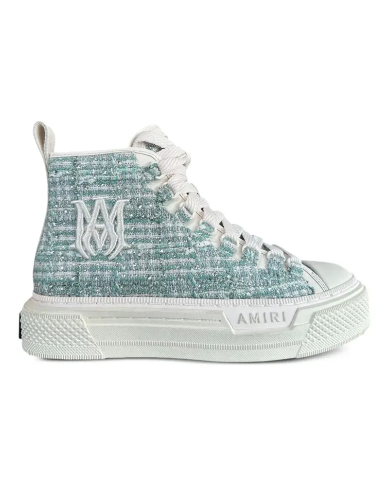 Amiri crystal-embellished boucle Court sneakers - Blau Blau