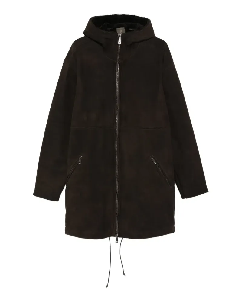 Giorgio Brato Shearling-Jacke mit Kapuze - Braun Braun