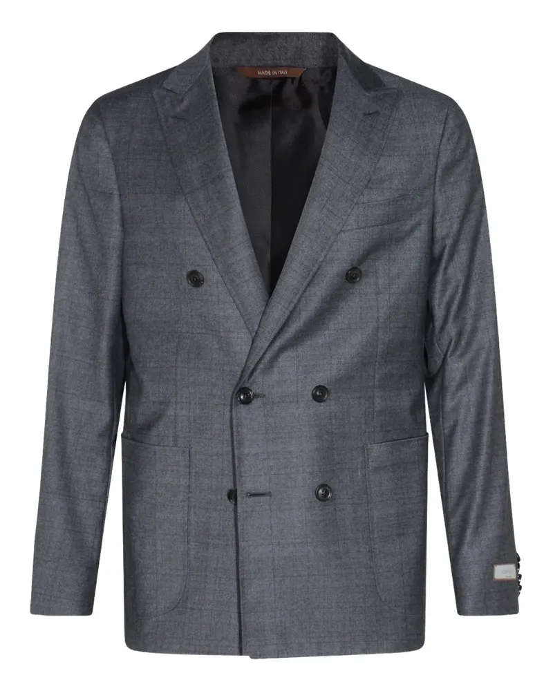 Canali Doppelreihiges Sakko - Grau Grau