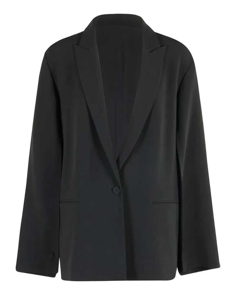 Alberta Ferretti Blazer mit fallendem Revers - Schwarz Schwarz