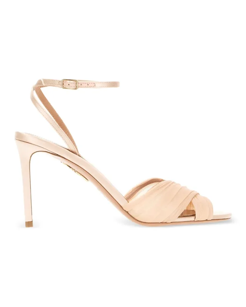 Aquazzura ruched-strap sandals - Nude Nude