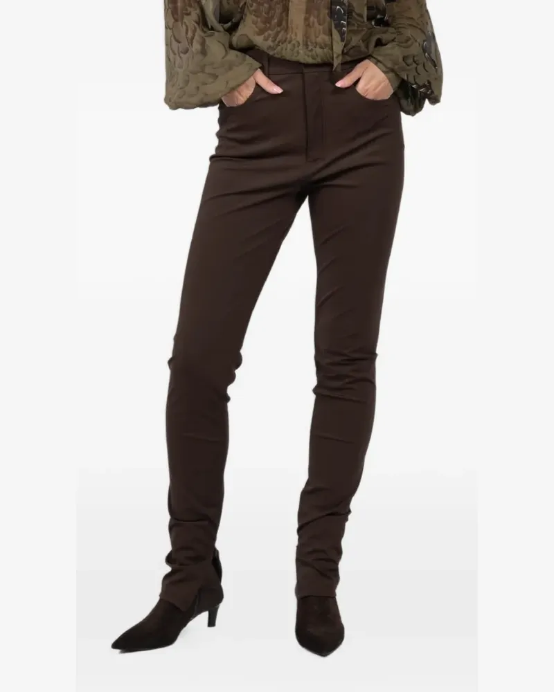 Ronny Kobo zip-up trousers - Braun Braun