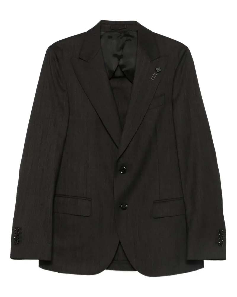 LARDINI cotton single-breasted suit - Schwarz Schwarz
