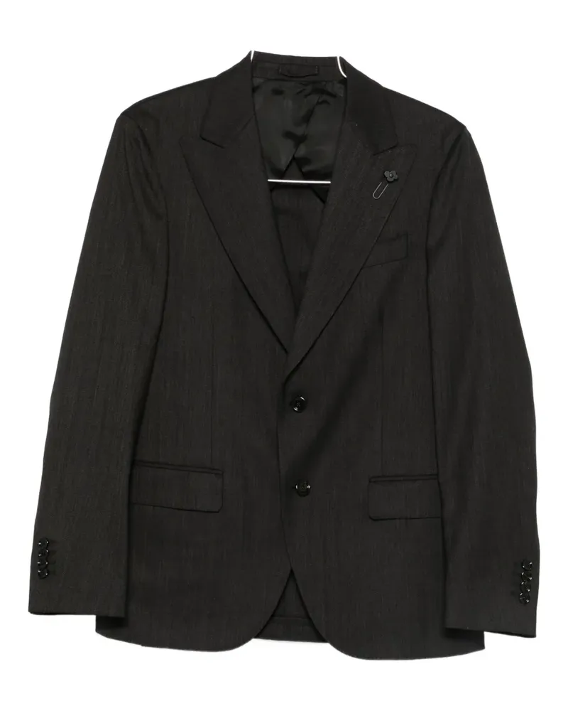 LARDINI cotton single-breasted suit - Schwarz Schwarz