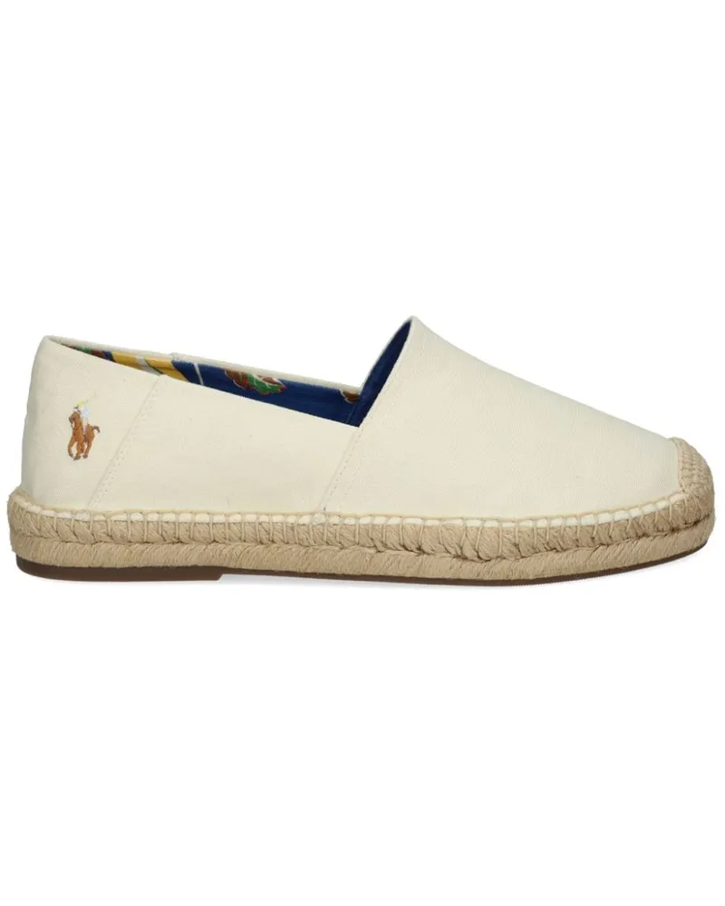 Ralph Lauren Espadrilles aus Canvas mit Polo Pony Nude