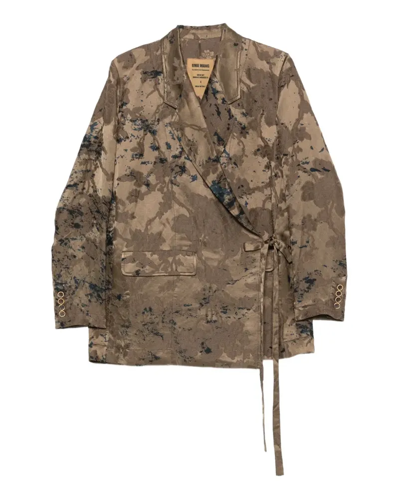 Uma Wang Khloe Wickeljacke mit Blumenprint - Braun Braun