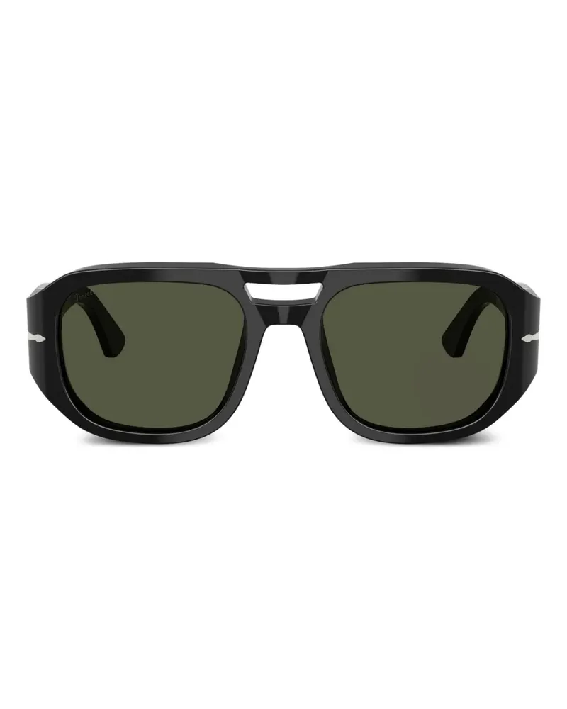 Persol Sonnenbrille mit eckigem Gestell - Schwarz Schwarz