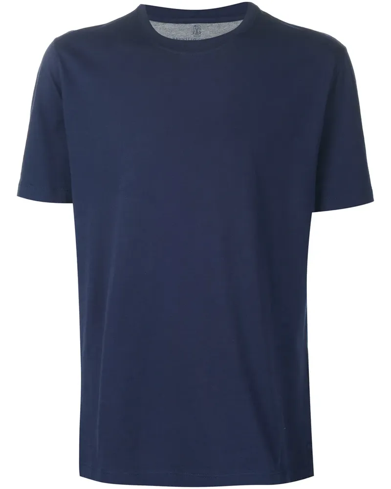 Brunello Cucinelli T-Shirt mit Rundhalsausschnitt - Blau Blau