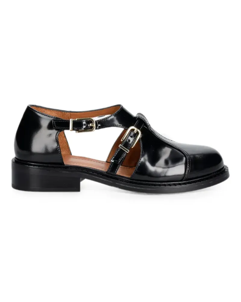 Billi Bi A9706 buckle-fastening cut-out Derby shoes - Schwarz Schwarz