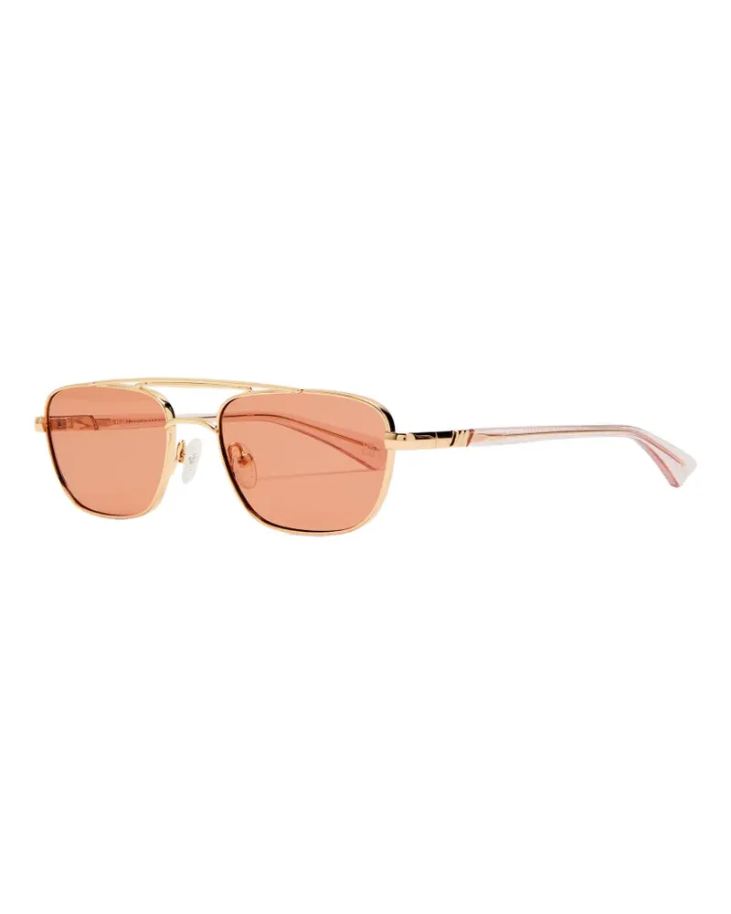Le Specs double-bridge pilot sunglasses - Gold Gold