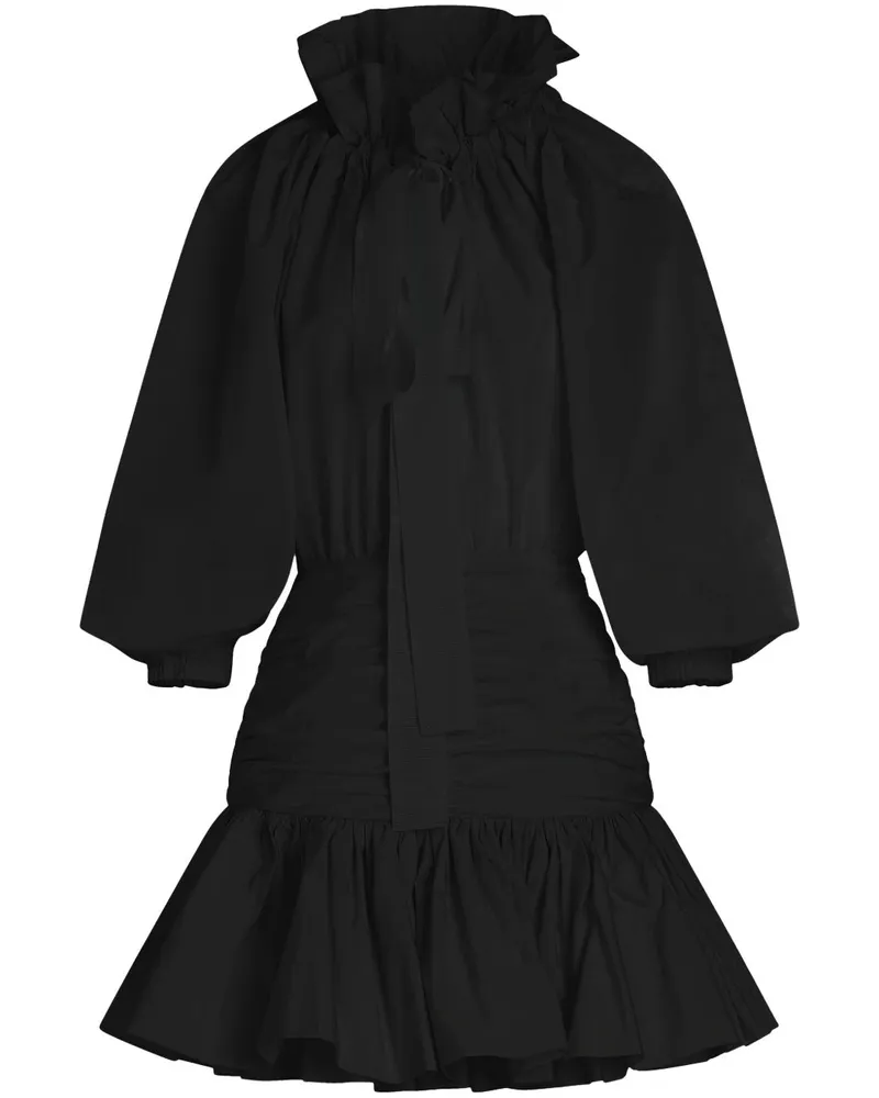 Patou Volume Minikleid mit Ärmeln - Schwarz Schwarz