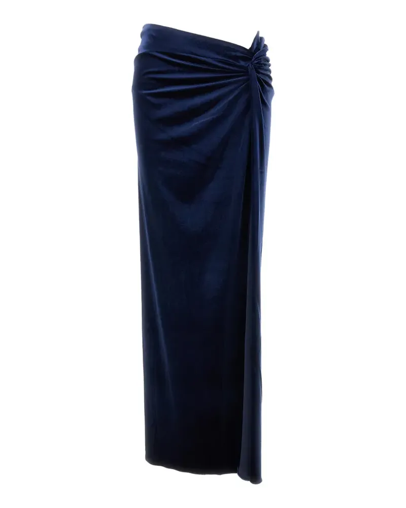 ANDAMANE Zohra twist-detail slit midiskirt - Blau Blau
