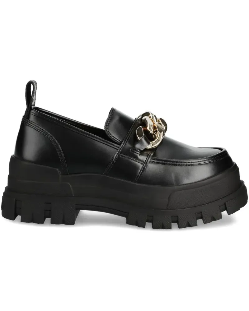 Buffalo Loafer mit Zierkette - Schwarz Schwarz