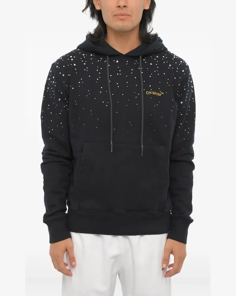 OFF-WHITE Bestickter Hoodie mit Strass - Schwarz Schwarz
