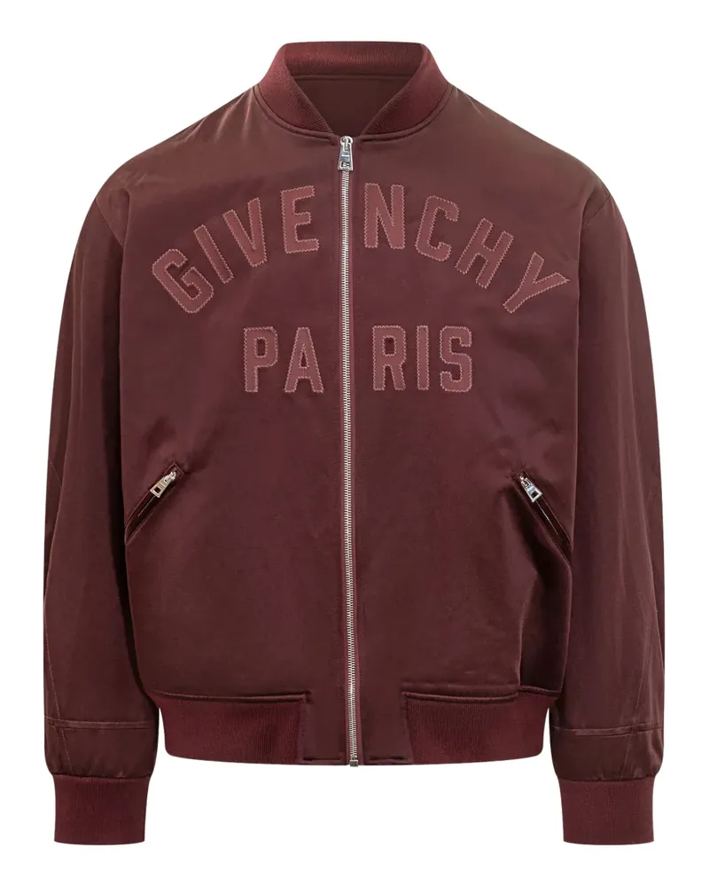 Givenchy Couture Seam Bomberjacke mit Logo-Stickerei - Rot Rot