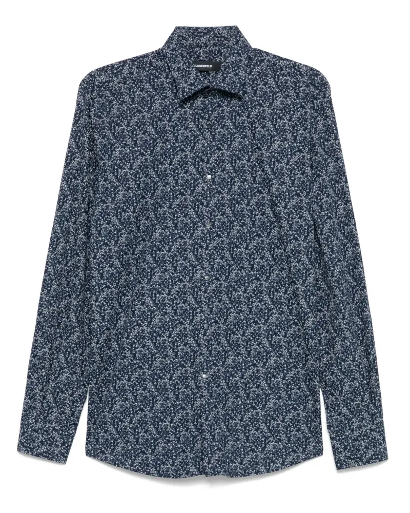 Karl Lagerfeld Hemd mit grafischem Print - Blau Blau