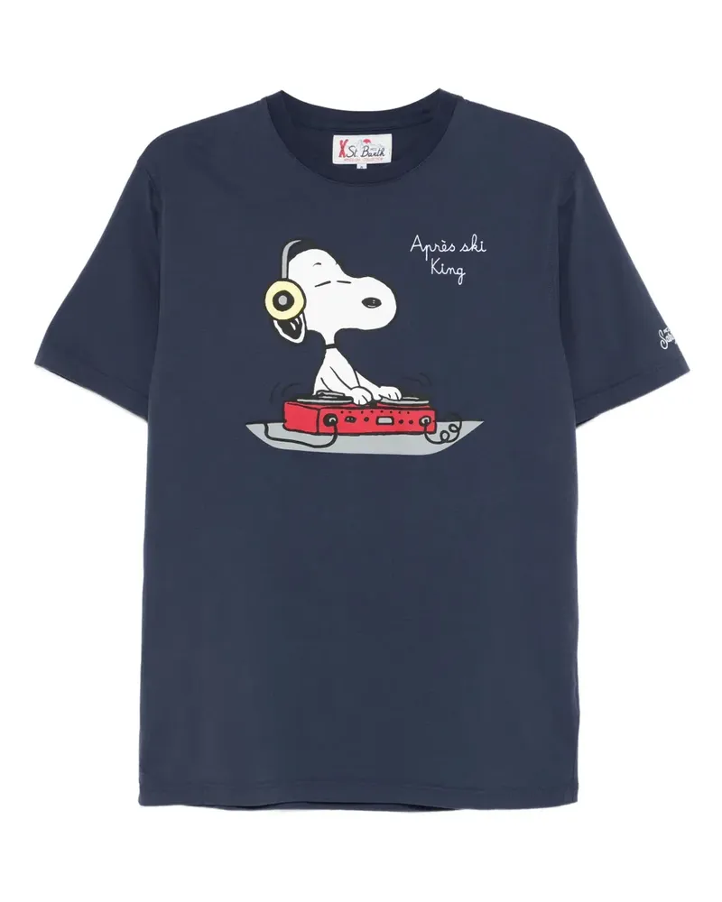 MC2 Saint Barth T-Shirt mit Snoopy-Print - Blau Blau