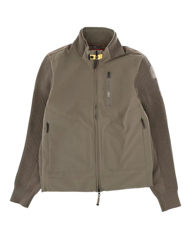 Parajumpers knitted-sleeve zip-up jacket - Grün Grün