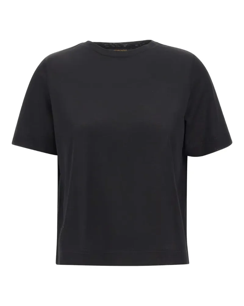 Gran Sasso crew-neck short-sleeve T-shirt - Schwarz Schwarz