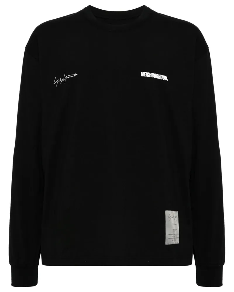 Yohji Yamamoto x NEIGHBORHOOD T-Shirt mit Logo-Print Schwarz