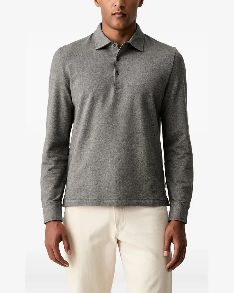 Gant Langärmeliges Poloshirt - Grau Grau