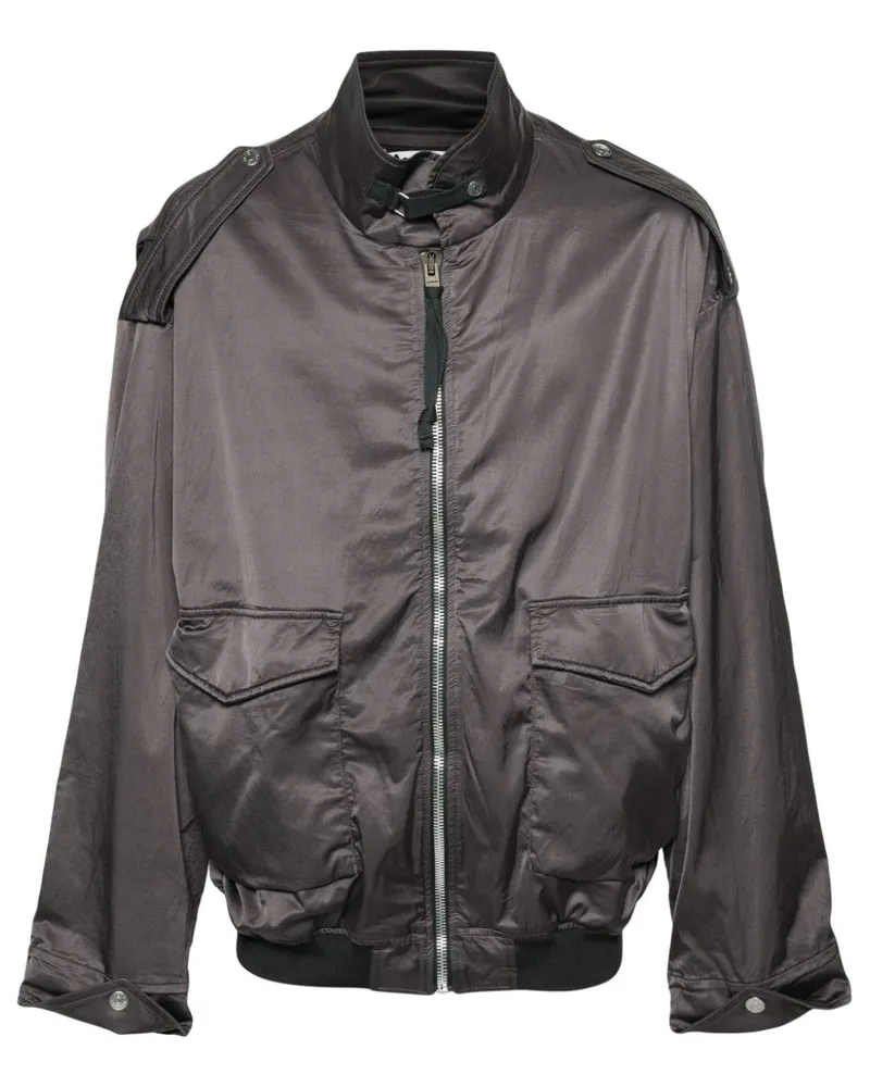 Acne Studios Bomberjacke aus Satin - Grau Grau