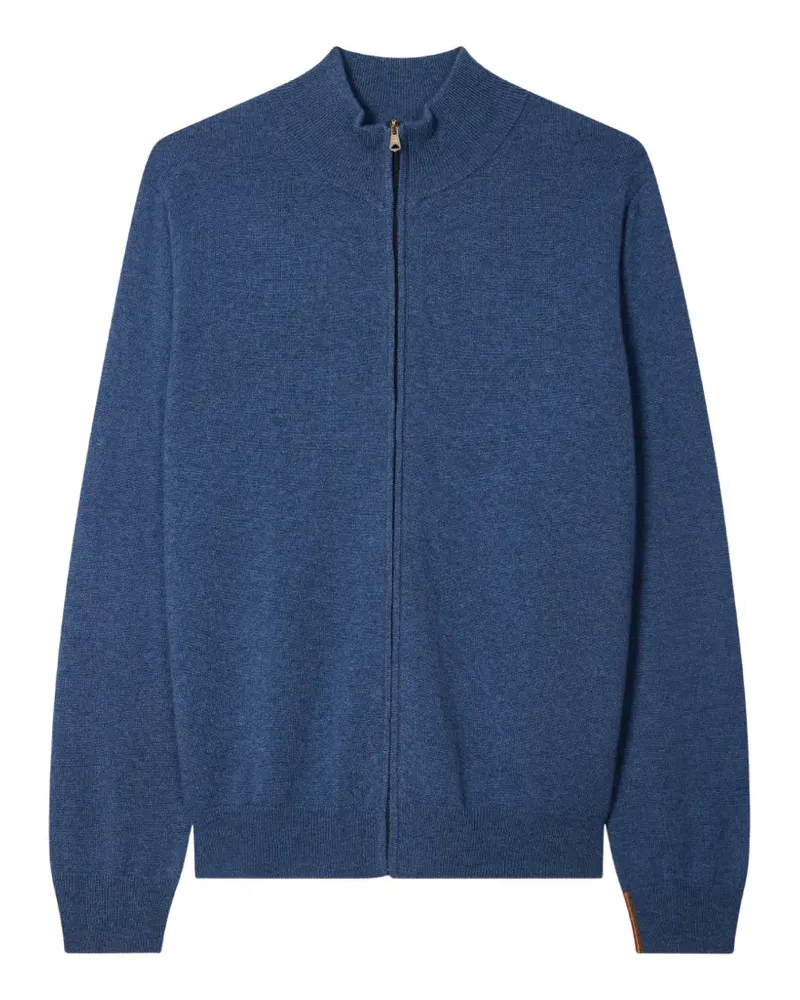Paul Smith Mittelblauer Cardigan aus Kaschmir Blau