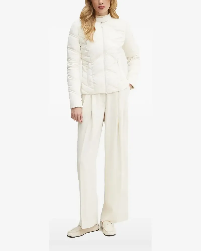 Guess Gesteppte Jacke mit Zickzackmuster - Weiß Weiß