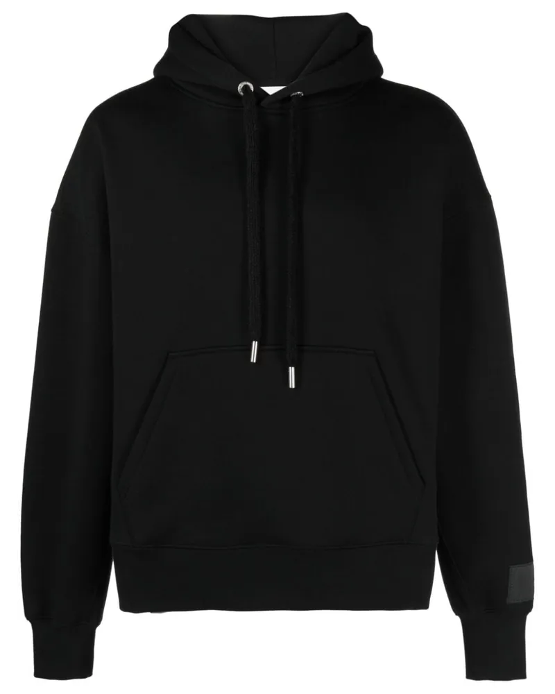 AMI Paris Ami de Coeur Hoodie aus Bio-Baumwolle Schwarz