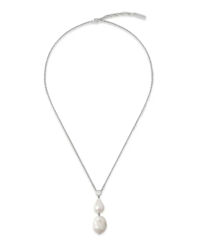 Givenchy Crystal Pearl Halskette aus Metall mit Kristallen und Perlen - Silber Silber