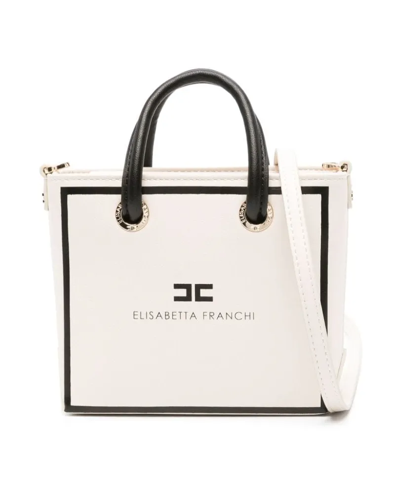 Elisabetta Franchi 24/7 Mini-Tasche mit Logo-Print - Nude Nude
