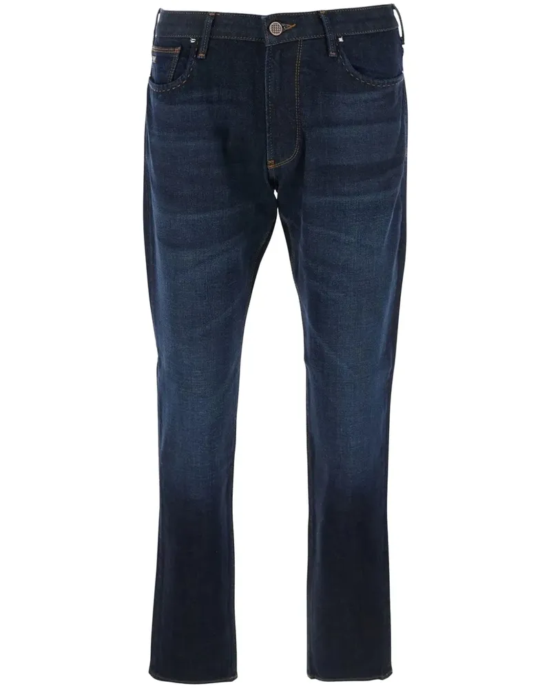Emporio Armani Jeans mit Logo-Schild - Blau Blau