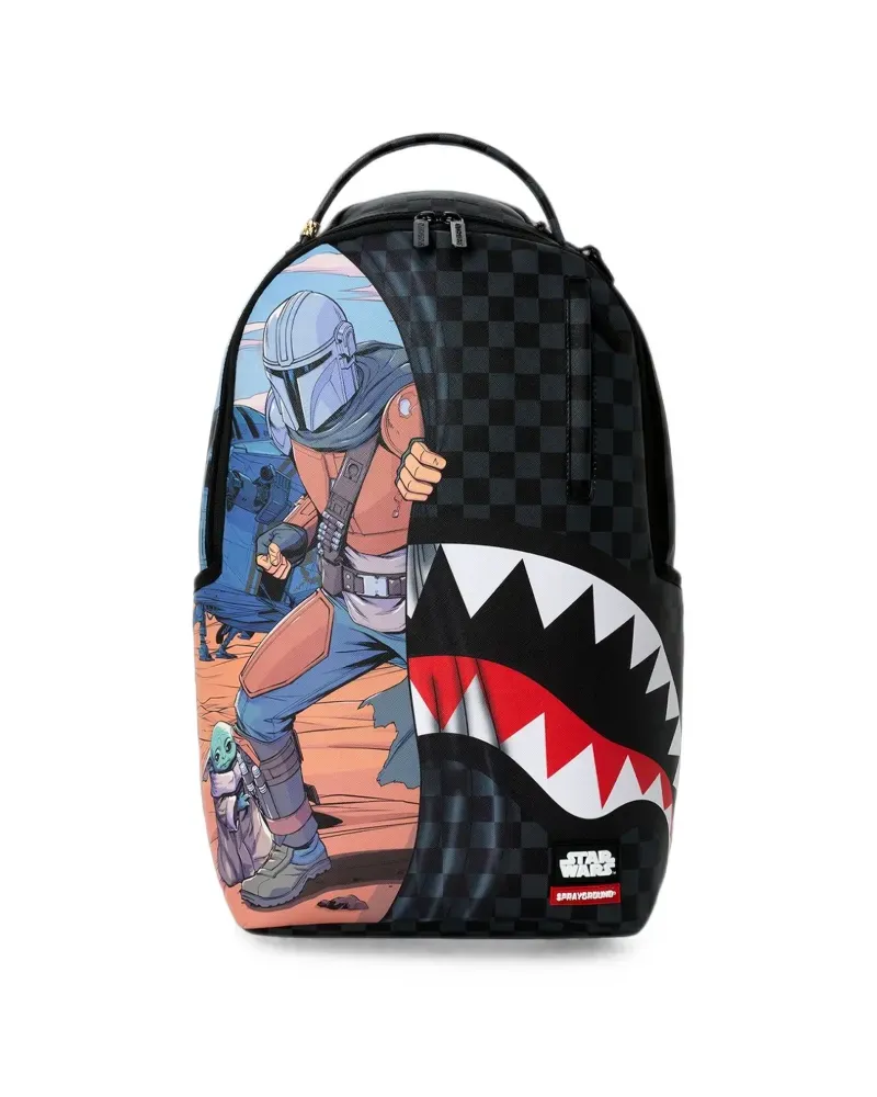 Sprayground x Star Wars Mando Grogu Get to the Ship Rucksack - Schwarz Schwarz