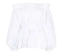 Schulterfreie Bluse - Weiß