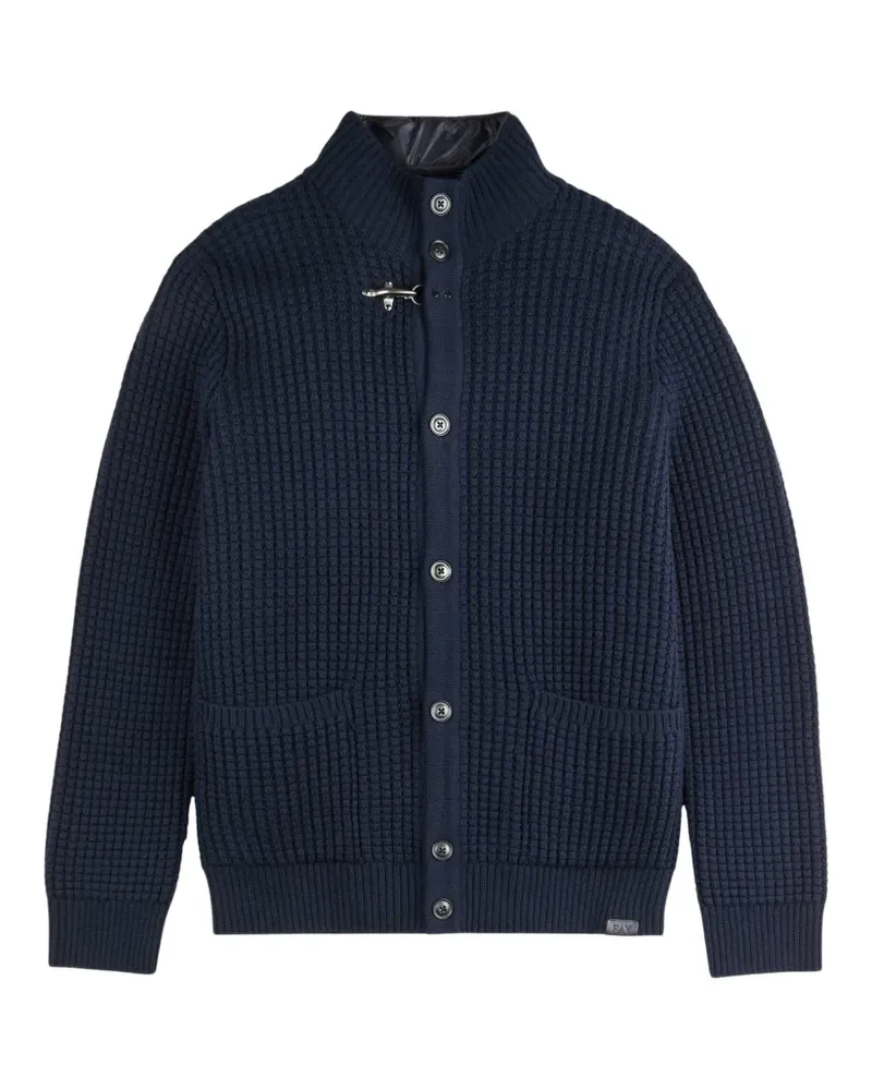 Fay 3-in-1 Cardigan mit Waffelstrick - Blau Blau