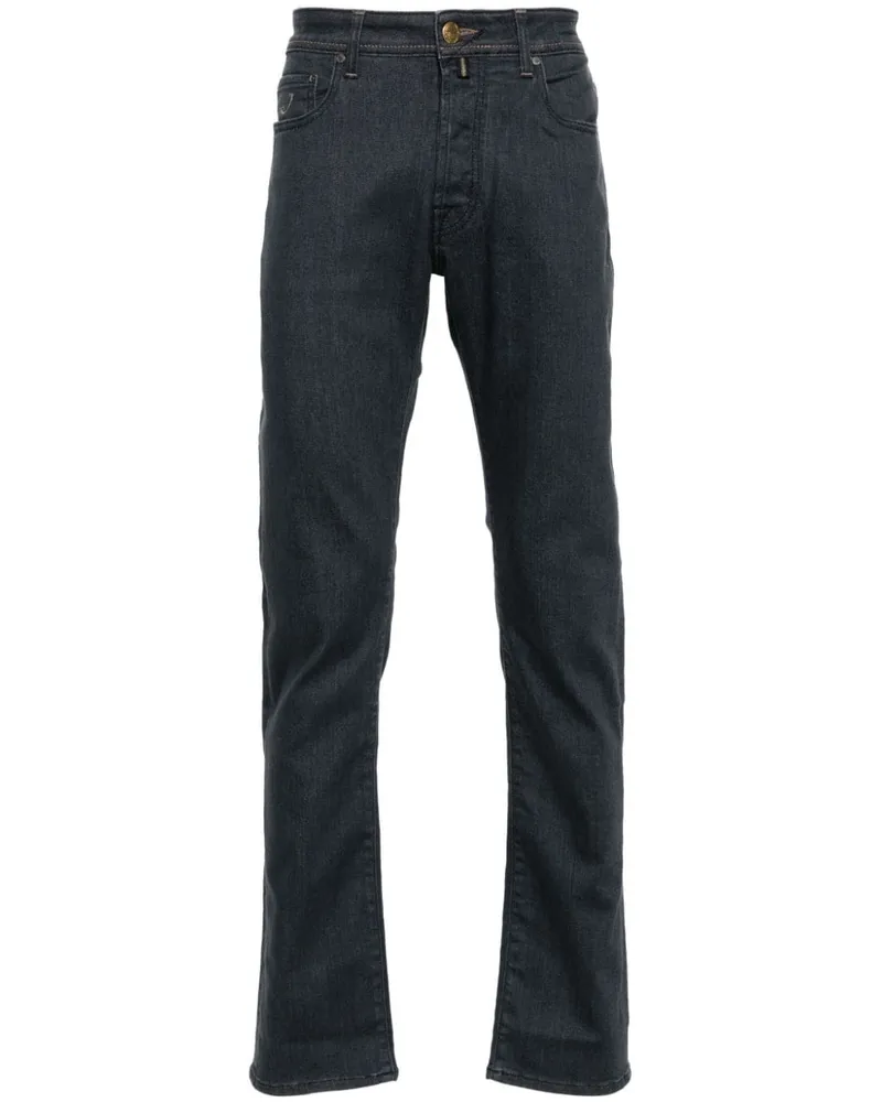 Jacob Cohën Halbhohe Bard Straight-Leg-Jeans Blau