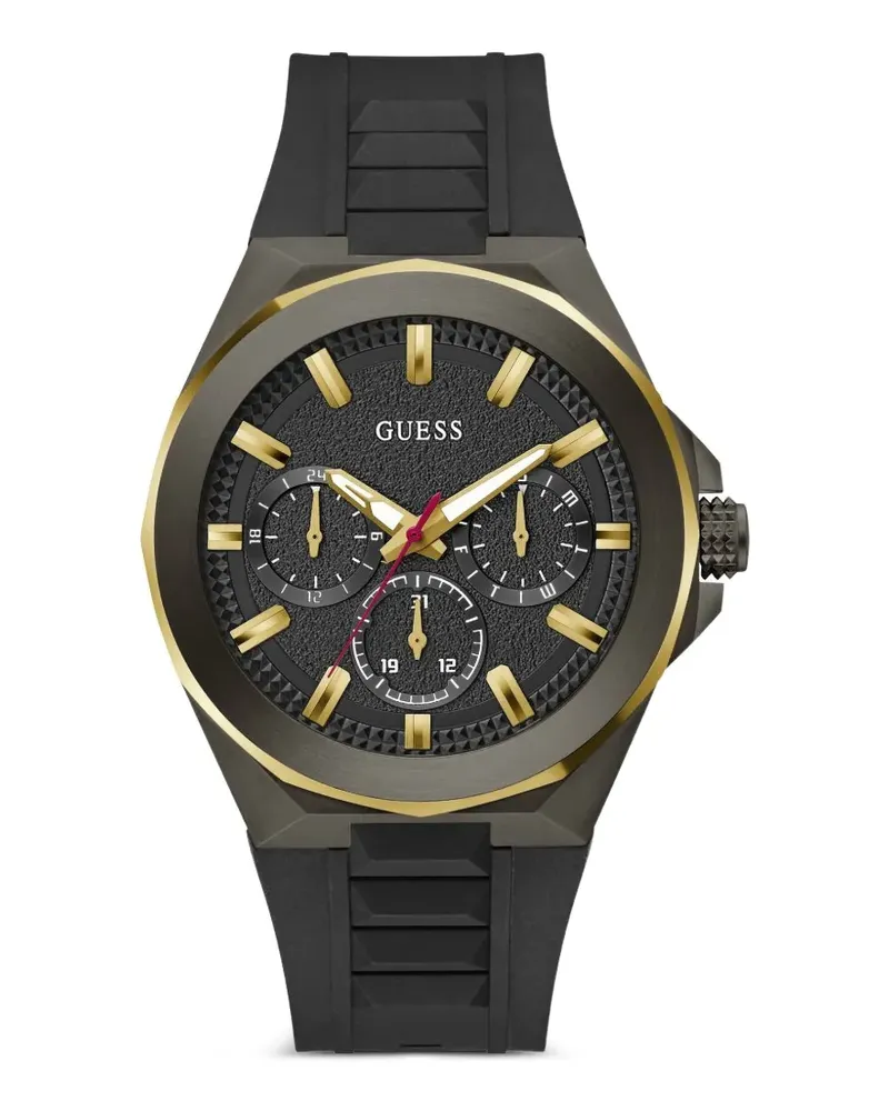 Guess Armbanduhr mit Logo-Detail 46mm - Schwarz Schwarz