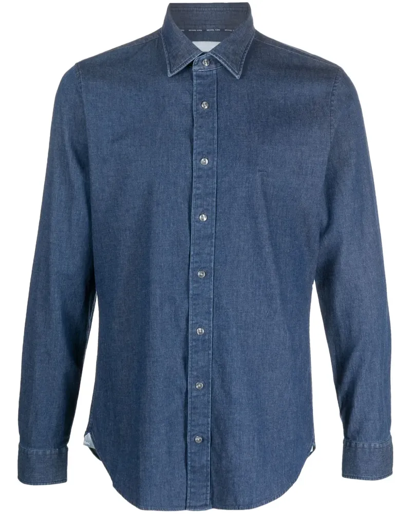 Michael Kors Langärmeliges Jeanshemd - Blau Blau