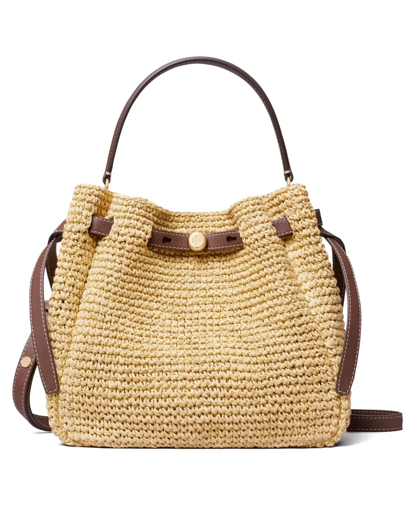 Tory Burch Romy woven bucket bag - Nude Nude