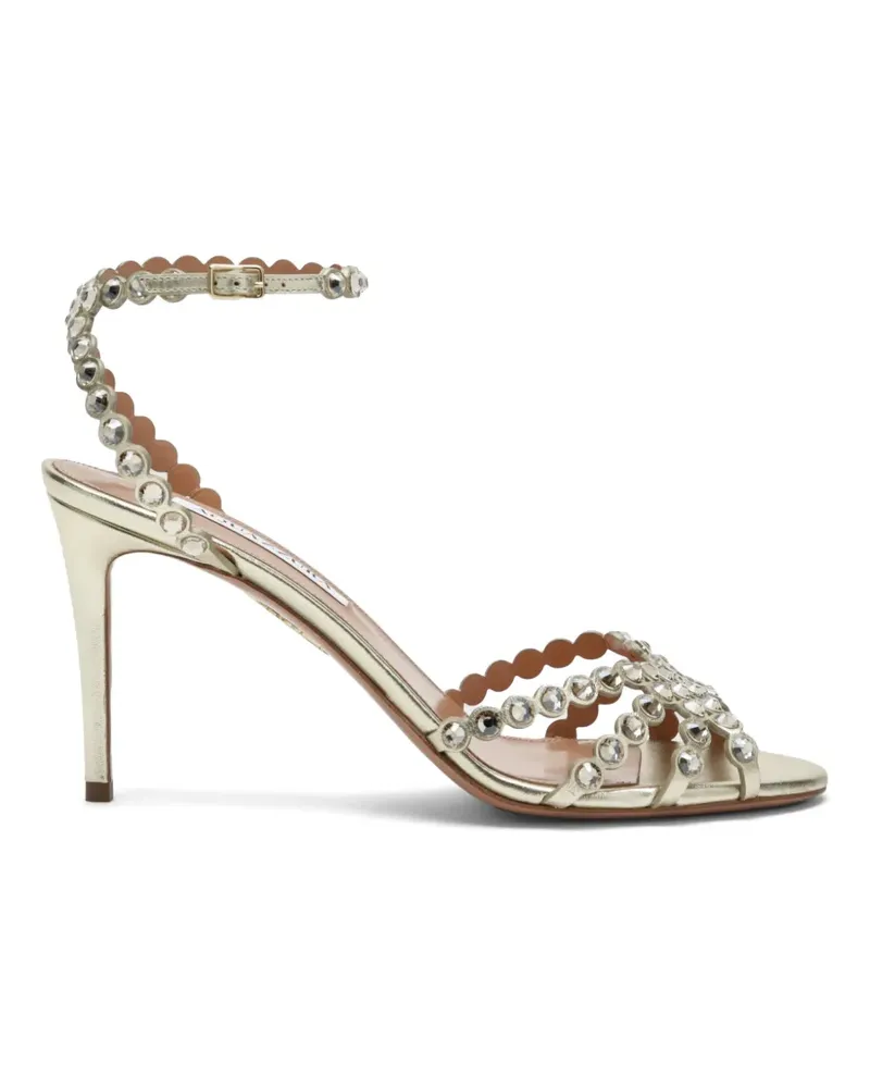 Aquazzura Tequila Sandalen mit Kristallen - Grau Grau