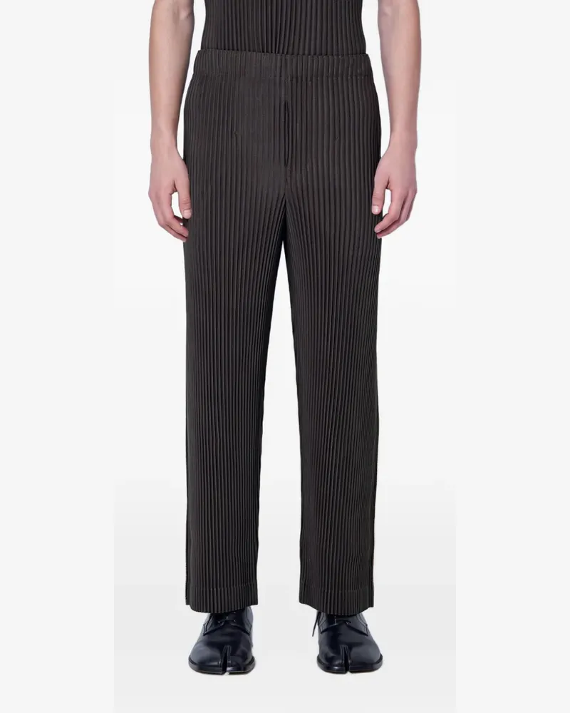 Issey Miyake Plissierte Hose mit Stretchbund - Braun Braun