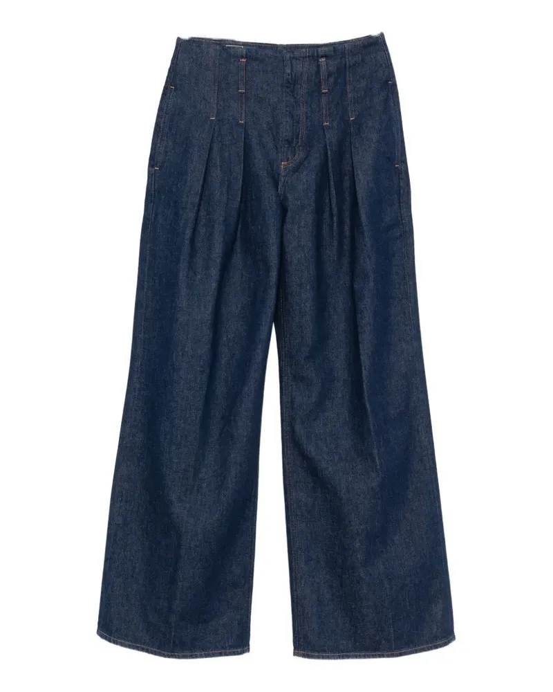 Ralph Lauren pleated wide-leg jeans - Blau Blau