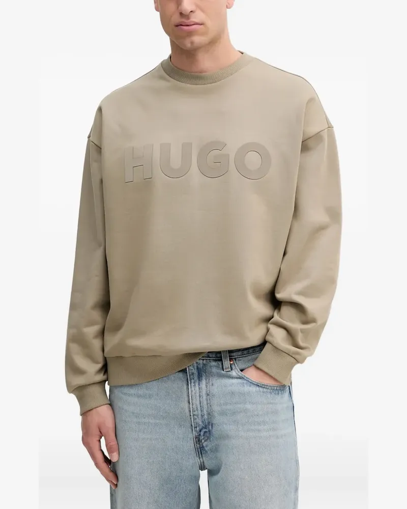 HUGO BOSS logo-embellished cotton sweatshirt - Nude Nude